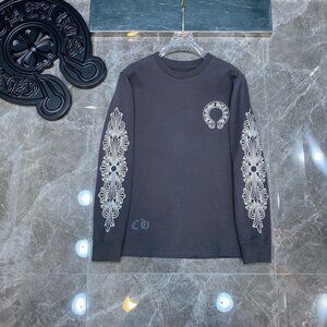 Grey Chrome Hearts Long Sleeve T-Shirt